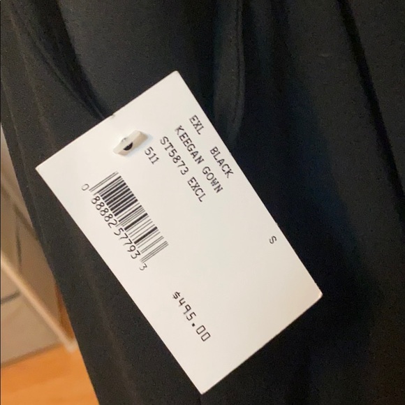 NWT / Black Deep V Gown / Intermix / S - Picture 6 of 9